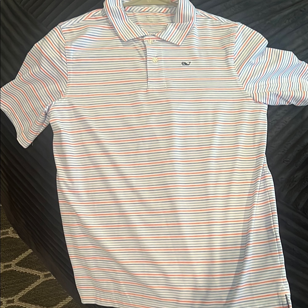 Vineyard Vines Blue and White Polo Shirt Classic Stripes